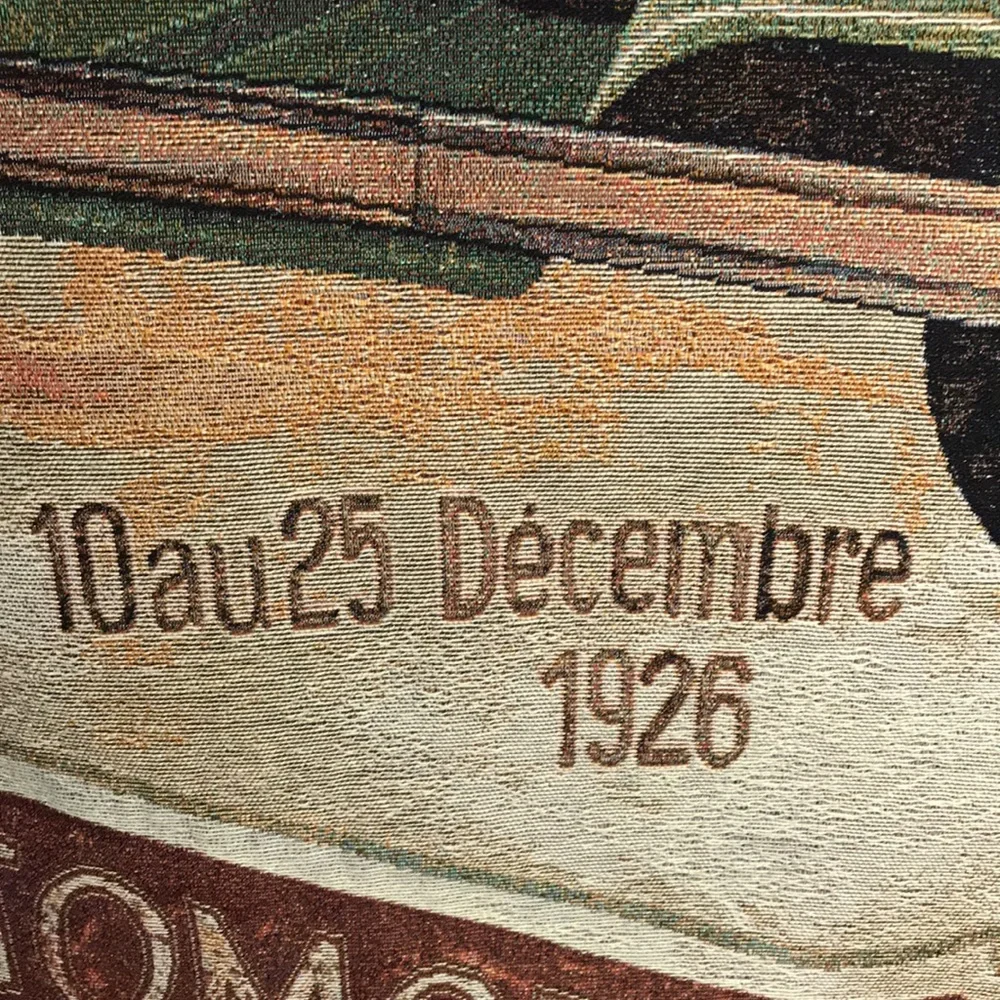 VINTAGE FABRICE de VILLENEUVE 5TH SALON De L'AUTOMOBILE CLUB De Paris Tapestry